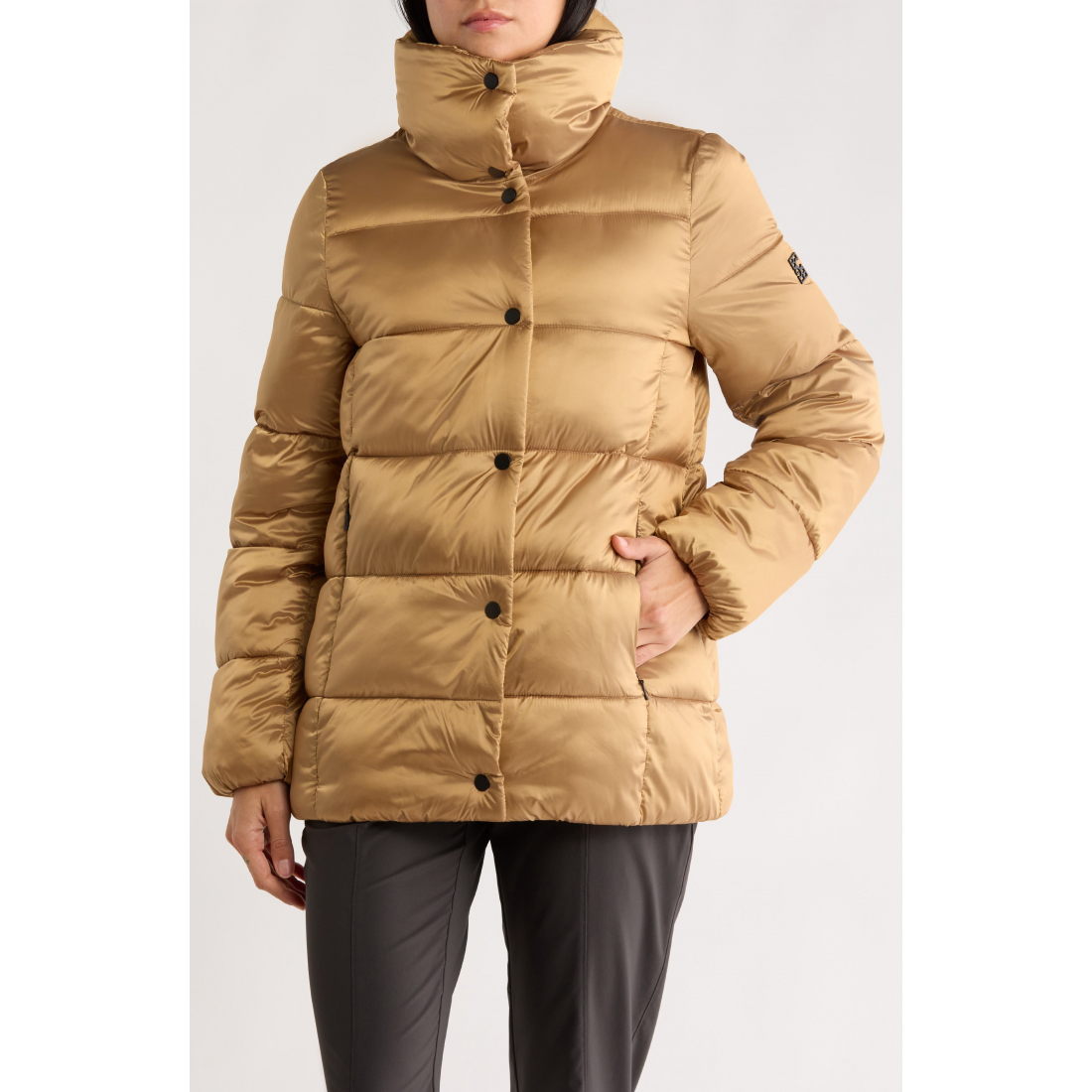 Women's 'Water Resistant Snap Front' Puffer Jacket