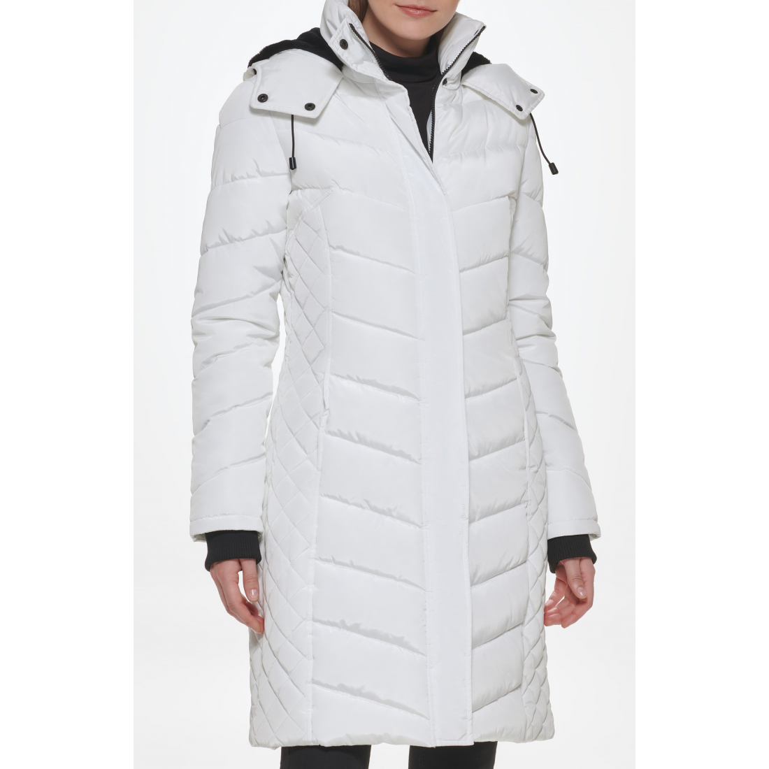 Women's 'Heavyweight Fleece Hood Quilted' Puffer Jacket