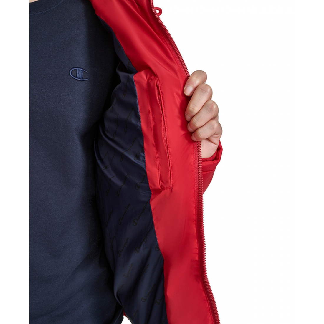 'Quilted Full-Zip Hooded' Pufferjacke für Herren