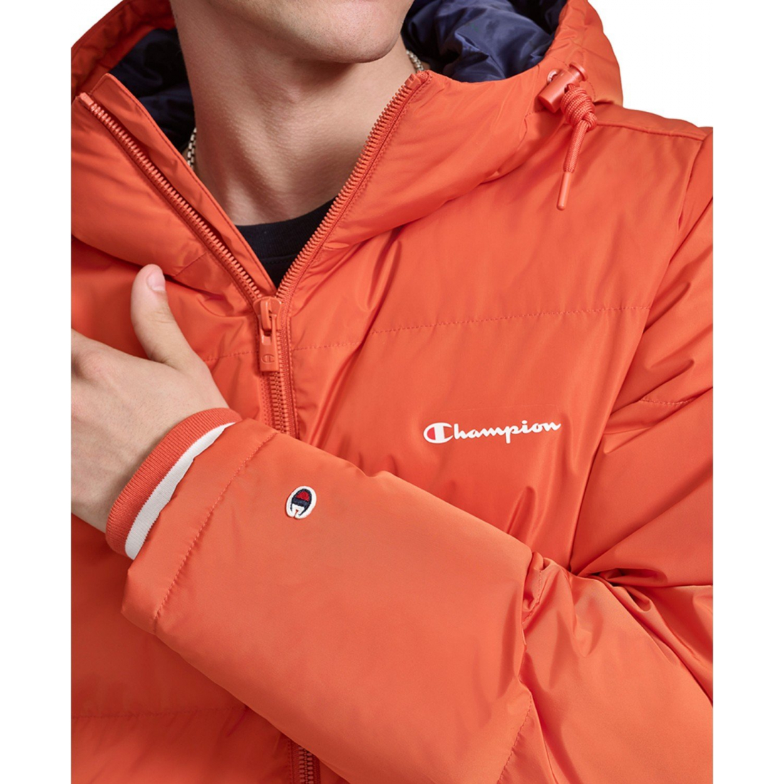 'Quilted Full-Zip Hooded' Pufferjacke für Herren