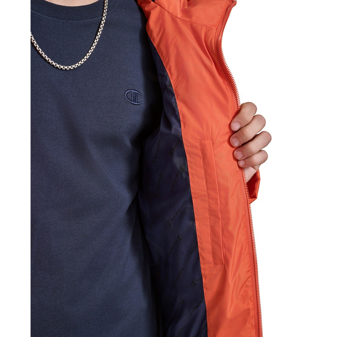 'Quilted Full-Zip Hooded' Pufferjacke für Herren