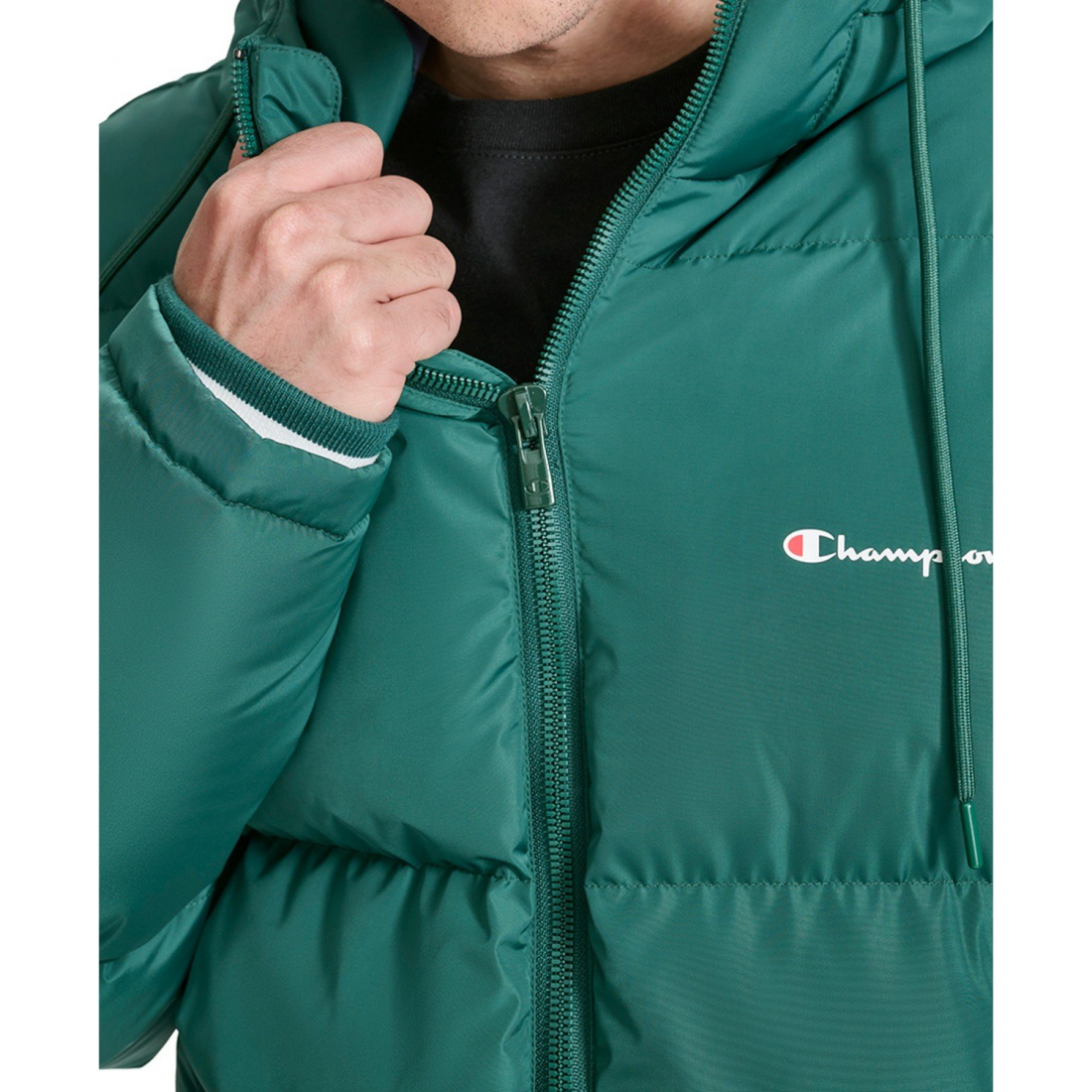 'Quilted Full-Zip Hooded' Pufferjacke für Herren