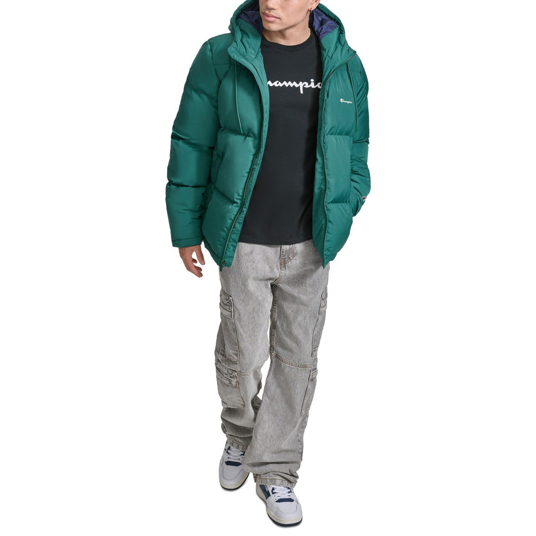 'Quilted Full-Zip Hooded' Pufferjacke für Herren