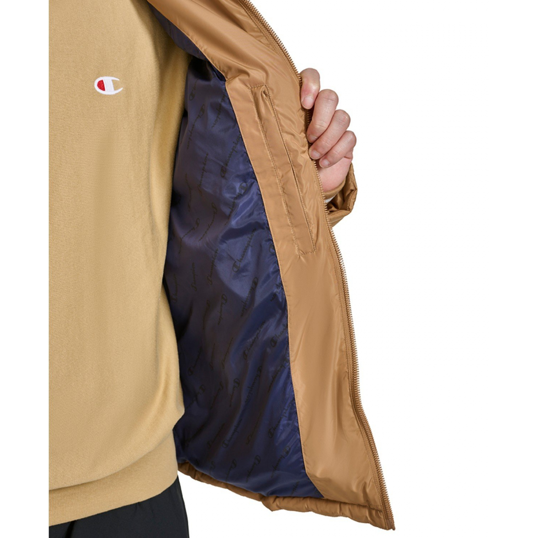 'Quilted Full-Zip Hooded' Pufferjacke für Herren