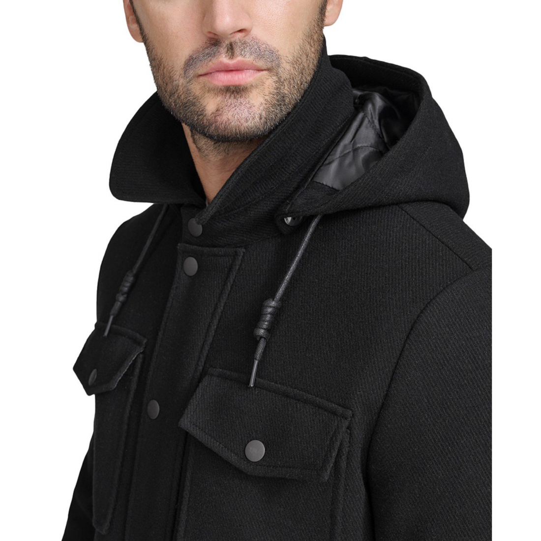 Veste matelassée 'Full-Zip Twill Field Removable Hood' pour Hommes