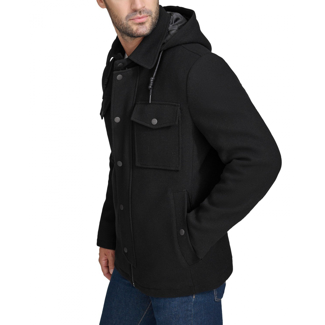 Veste matelassée 'Full-Zip Twill Field Removable Hood' pour Hommes