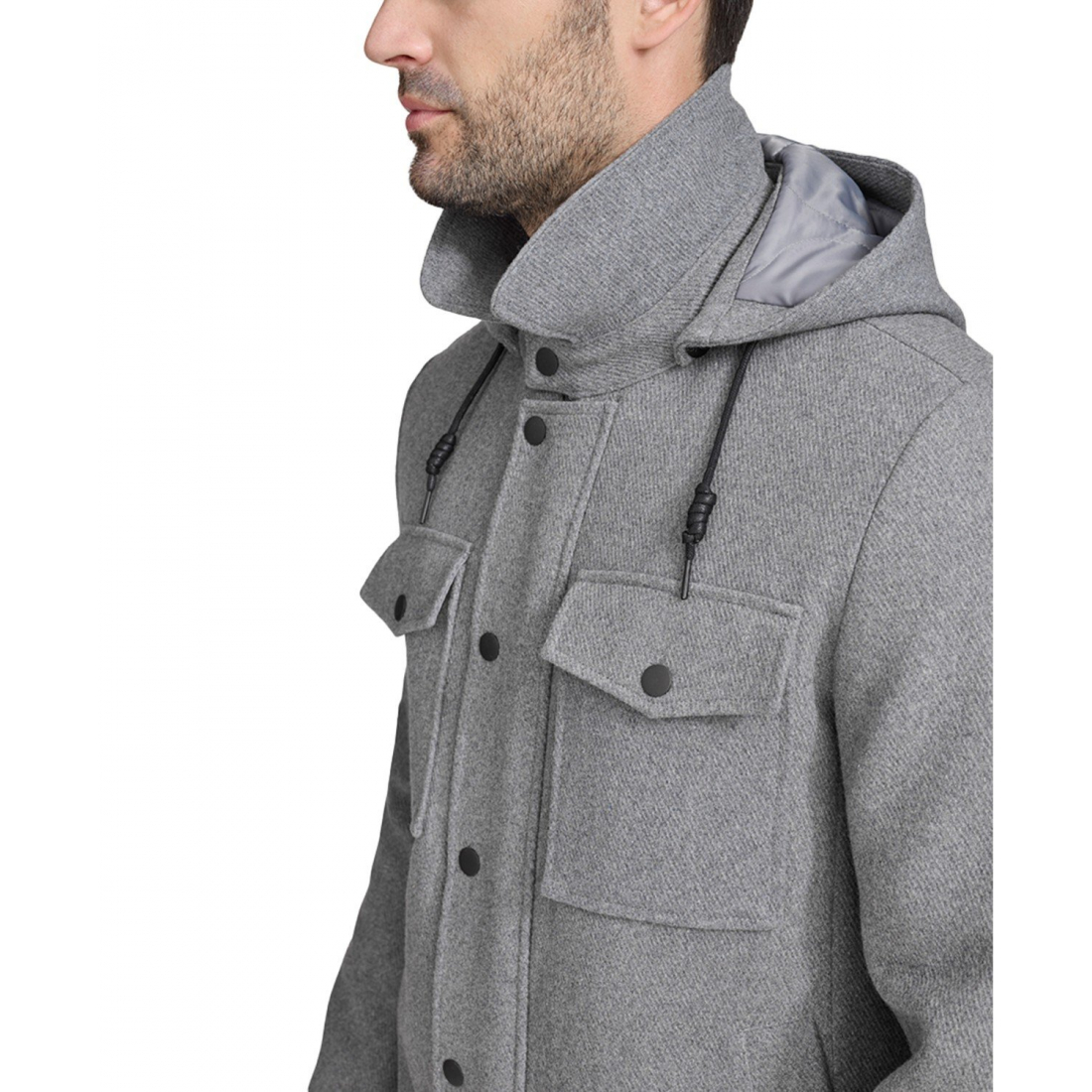 Veste matelassée 'Full-Zip Twill Field Removable Hood' pour Hommes
