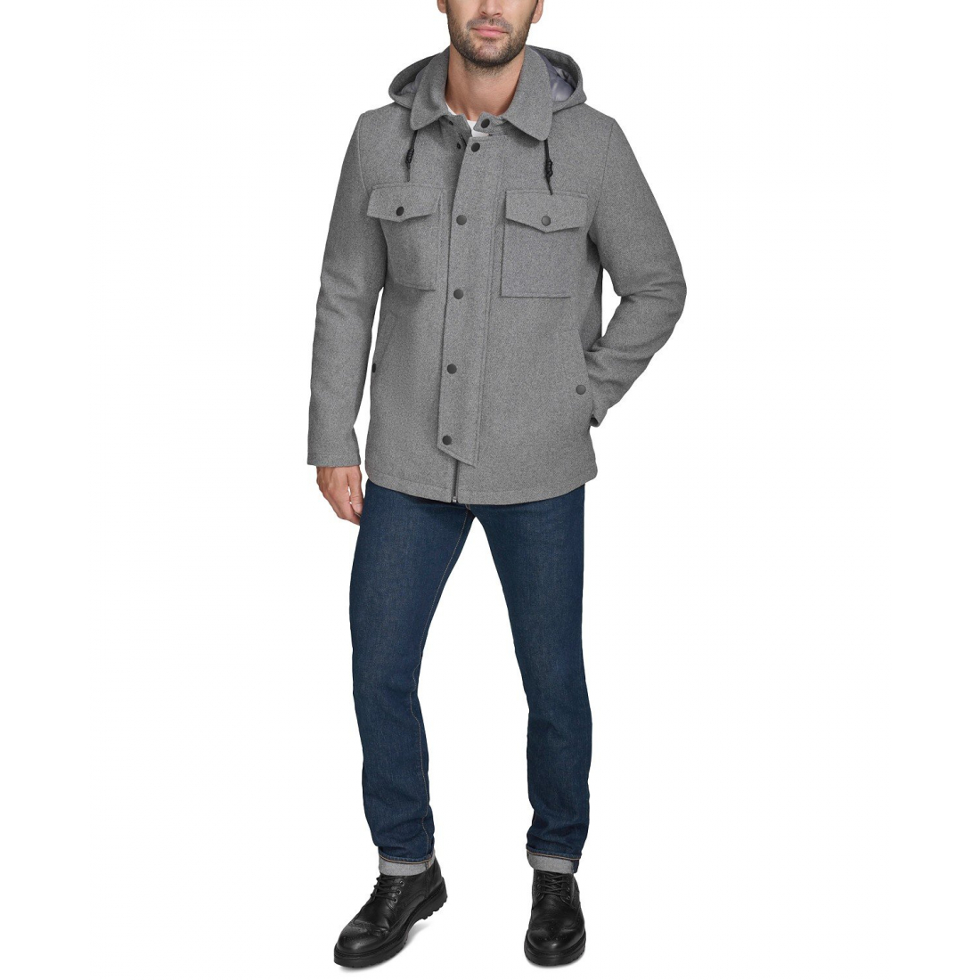 Veste matelassée 'Full-Zip Twill Field Removable Hood' pour Hommes