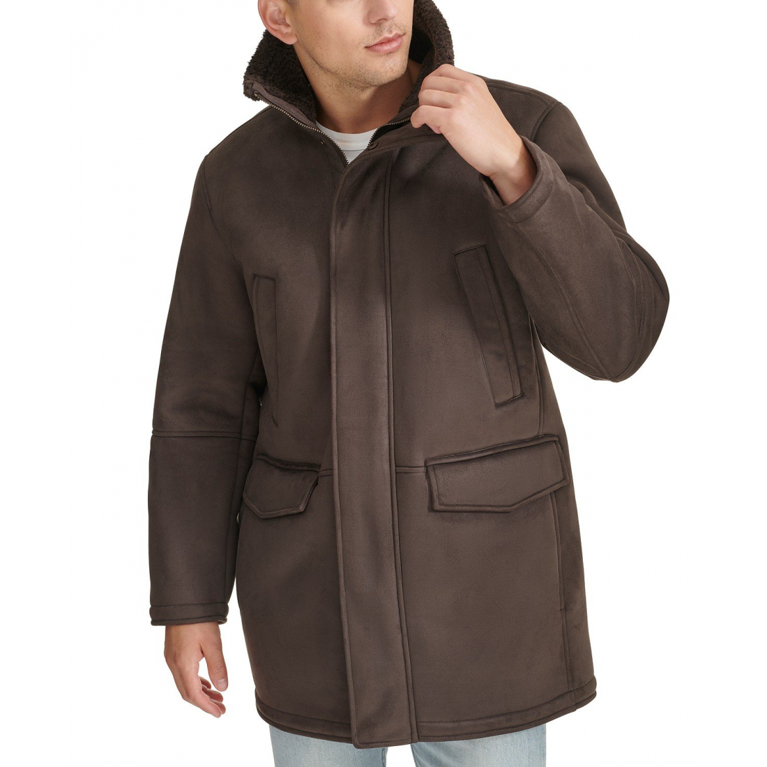 Teddy-Mantel für Herren