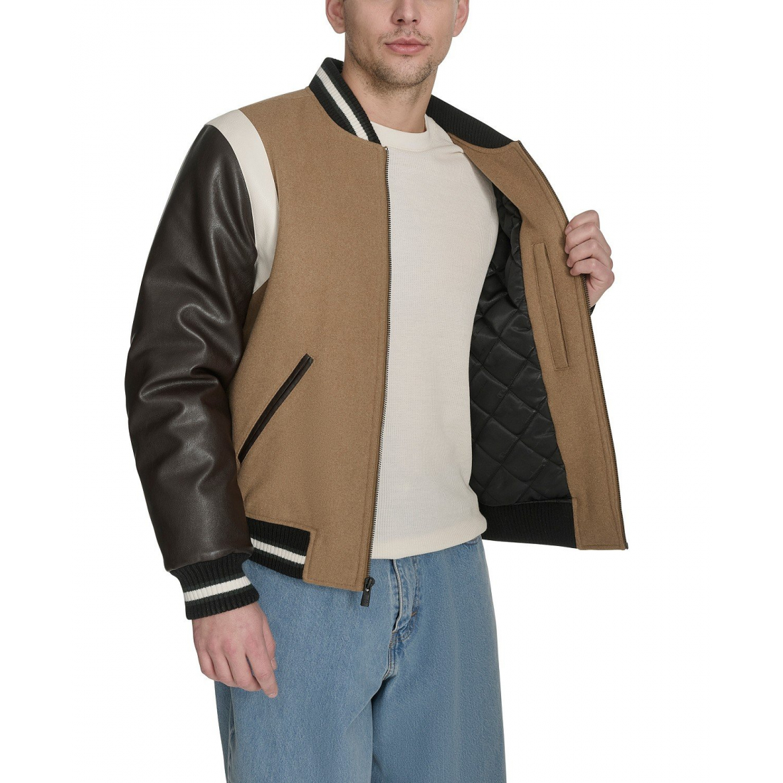 'Mixed-Media Varsity' Bomberjacke für Herren