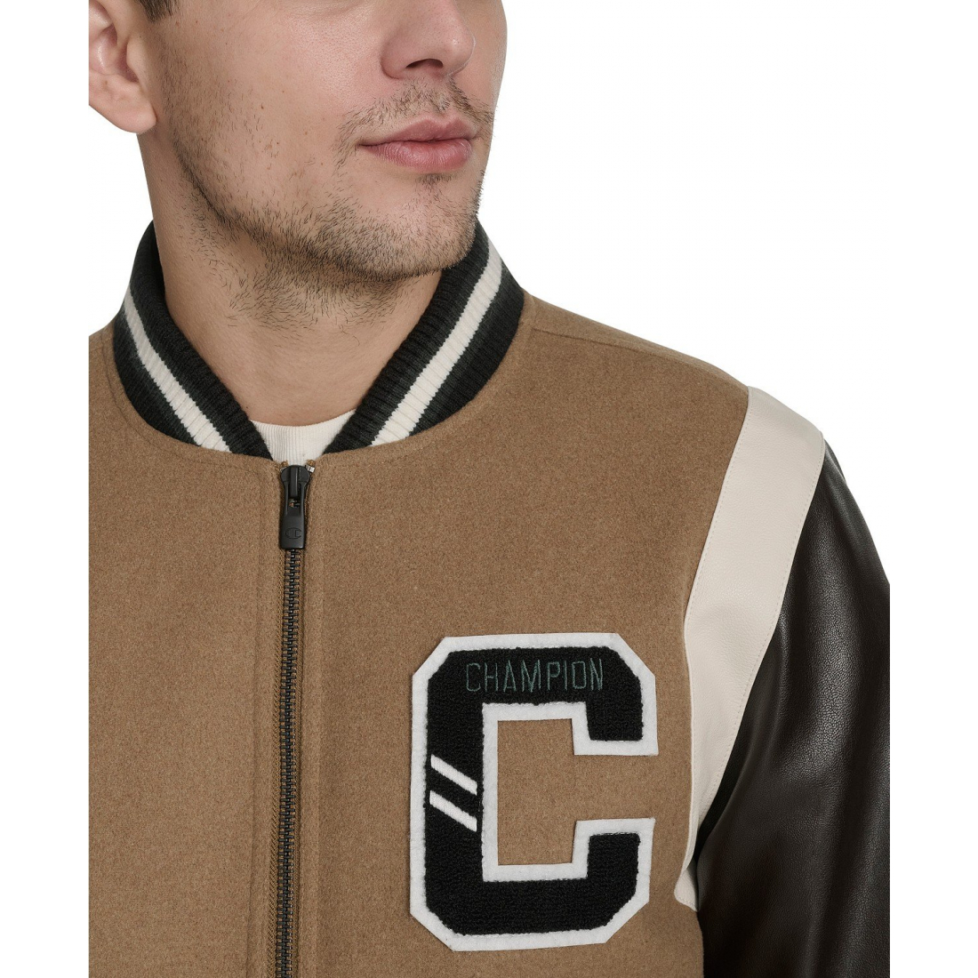 'Mixed-Media Varsity' Bomberjacke für Herren