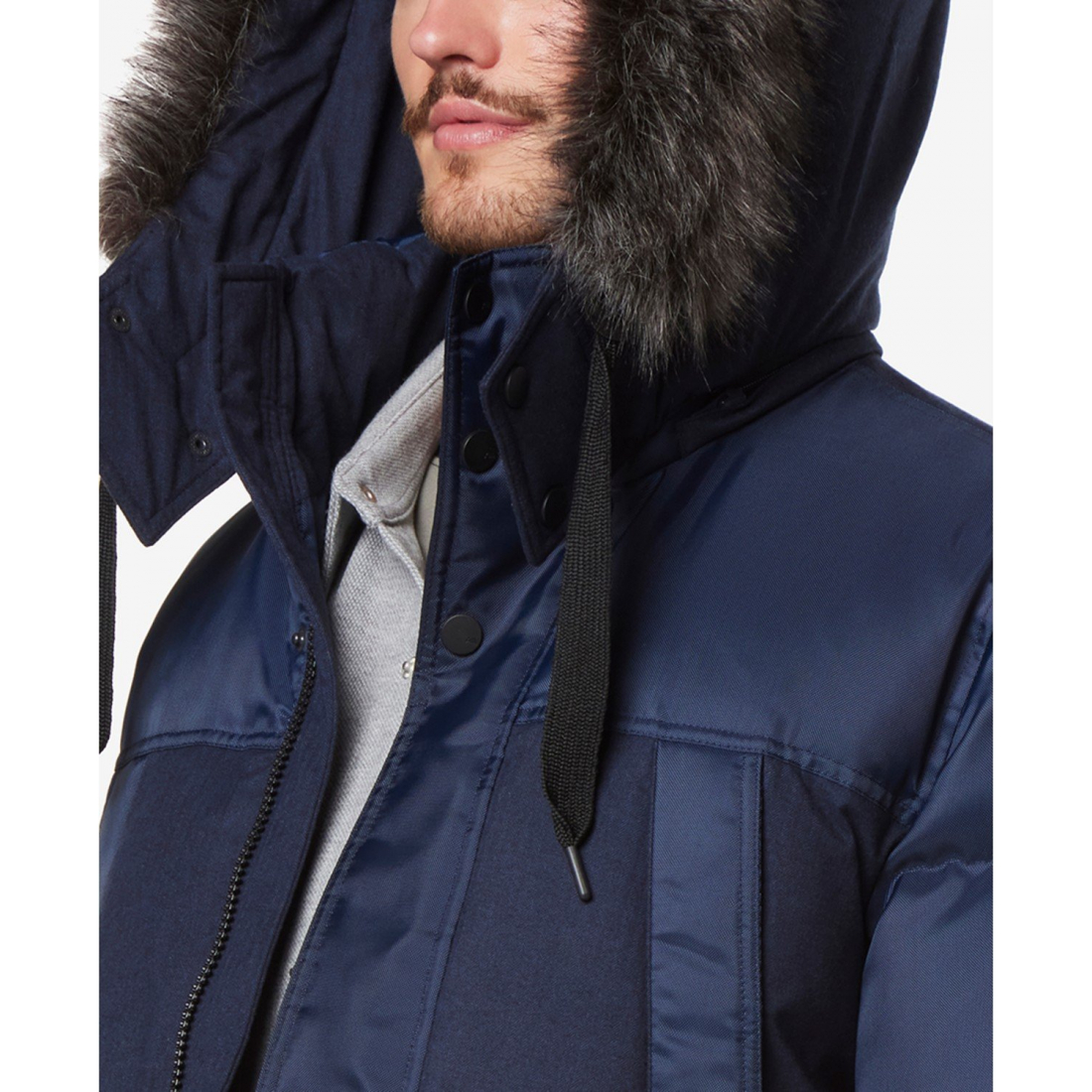 Men's 'Tripp Oxford Poly & Faux Combo Down' Parka