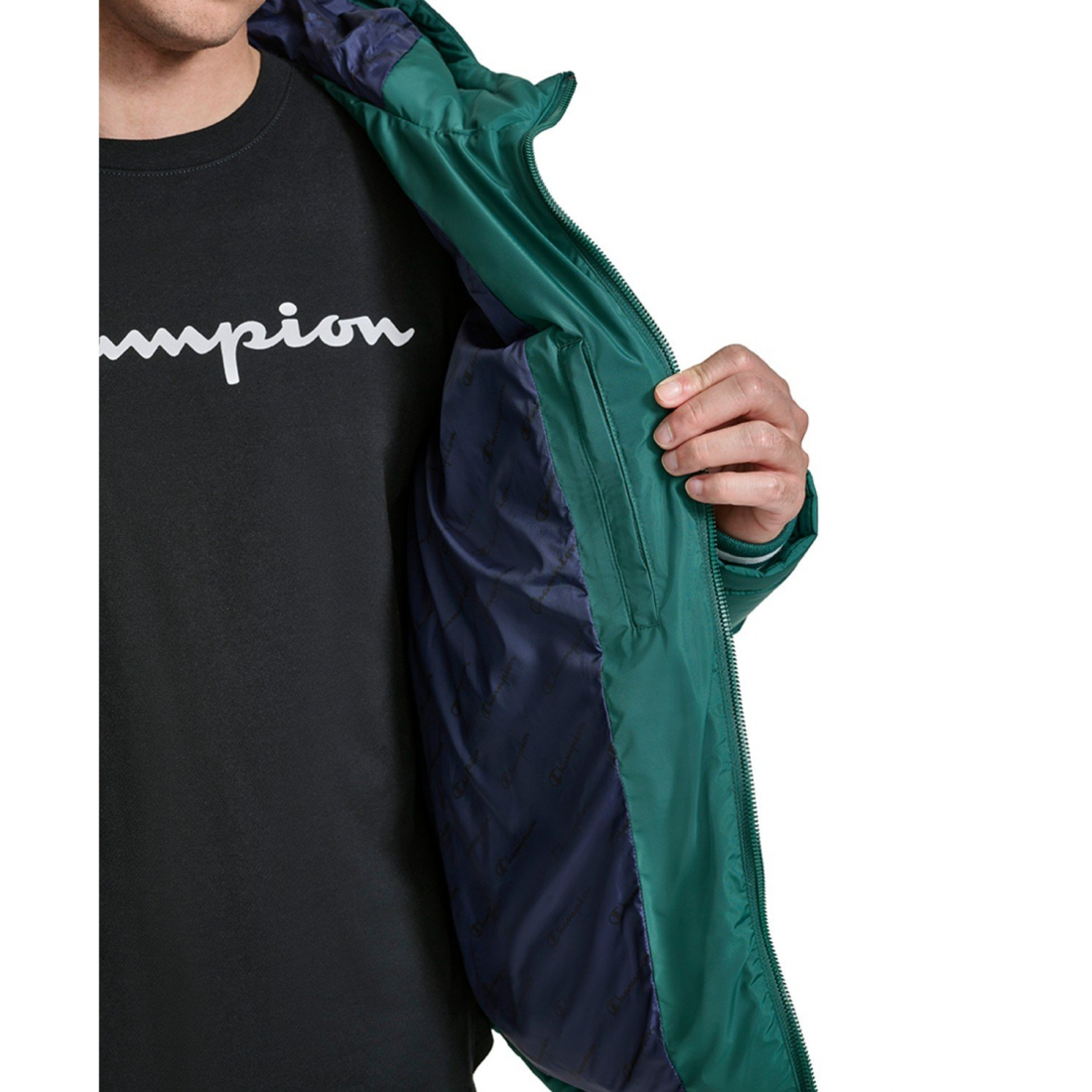 'Quilted Full-Zip Hooded' Pufferjacke für Herren