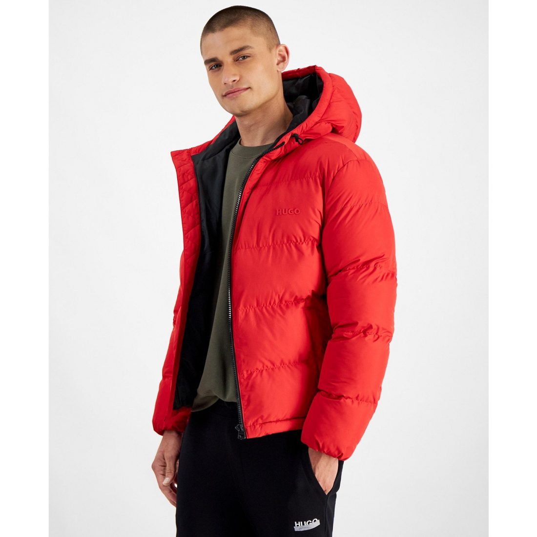 Veste matelassée 'Beazly2436 Slim-Fit Quilted Full-Zip Hooded' pour Hommes