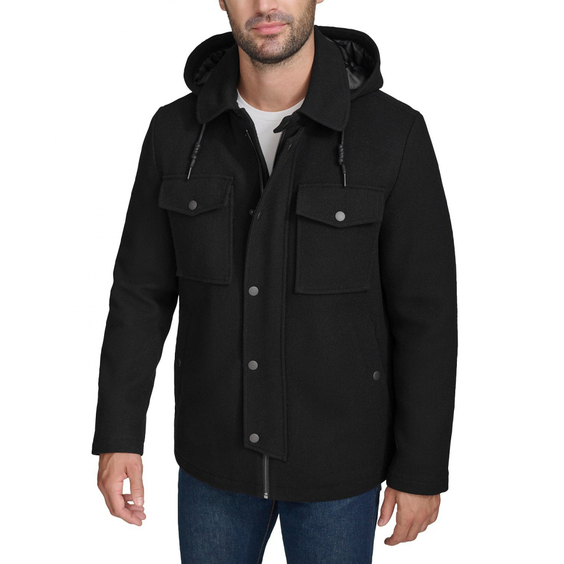 Veste matelassée 'Full-Zip Twill Field Removable Hood' pour Hommes