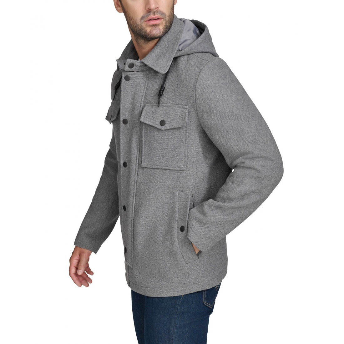 Veste matelassée 'Full-Zip Twill Field Removable Hood' pour Hommes