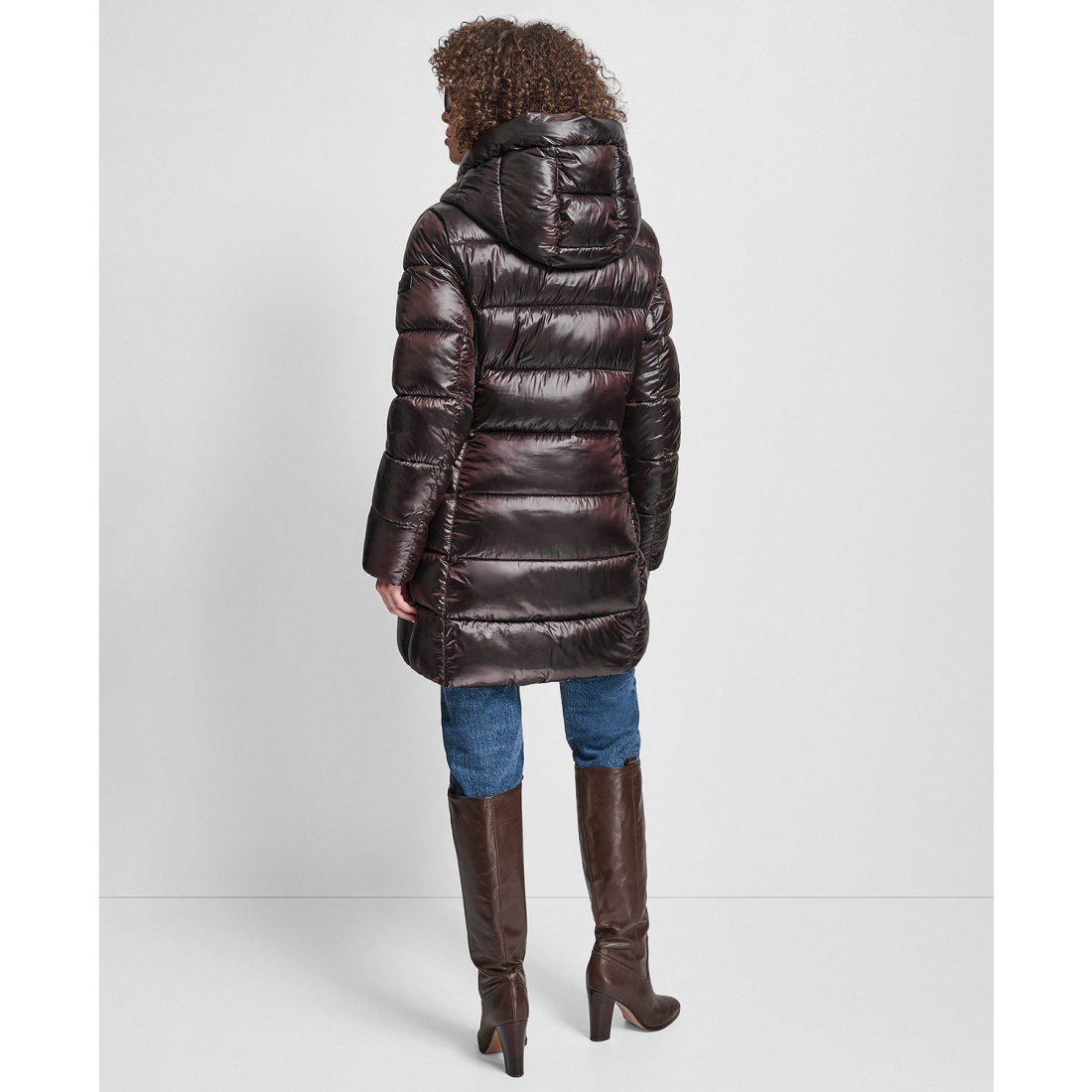 Manteau matelassé 'Bibbed Shawl-Collar Packable Shine' pour Femmes