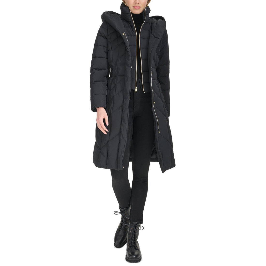 Manteau matelassé 'Bibbed Hooded' pour Femmes