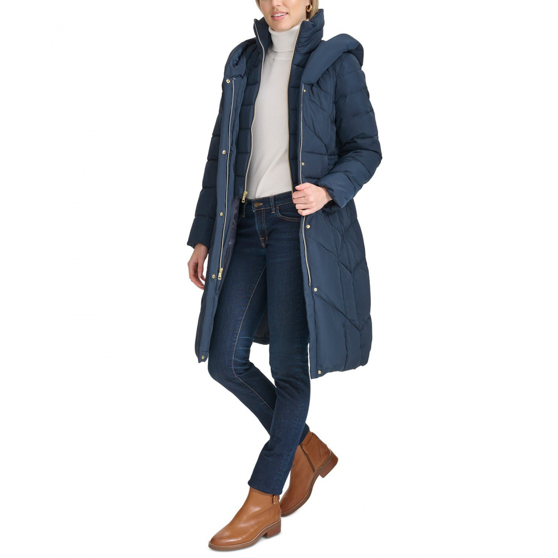 Manteau matelassé 'Bibbed Hooded' pour Femmes