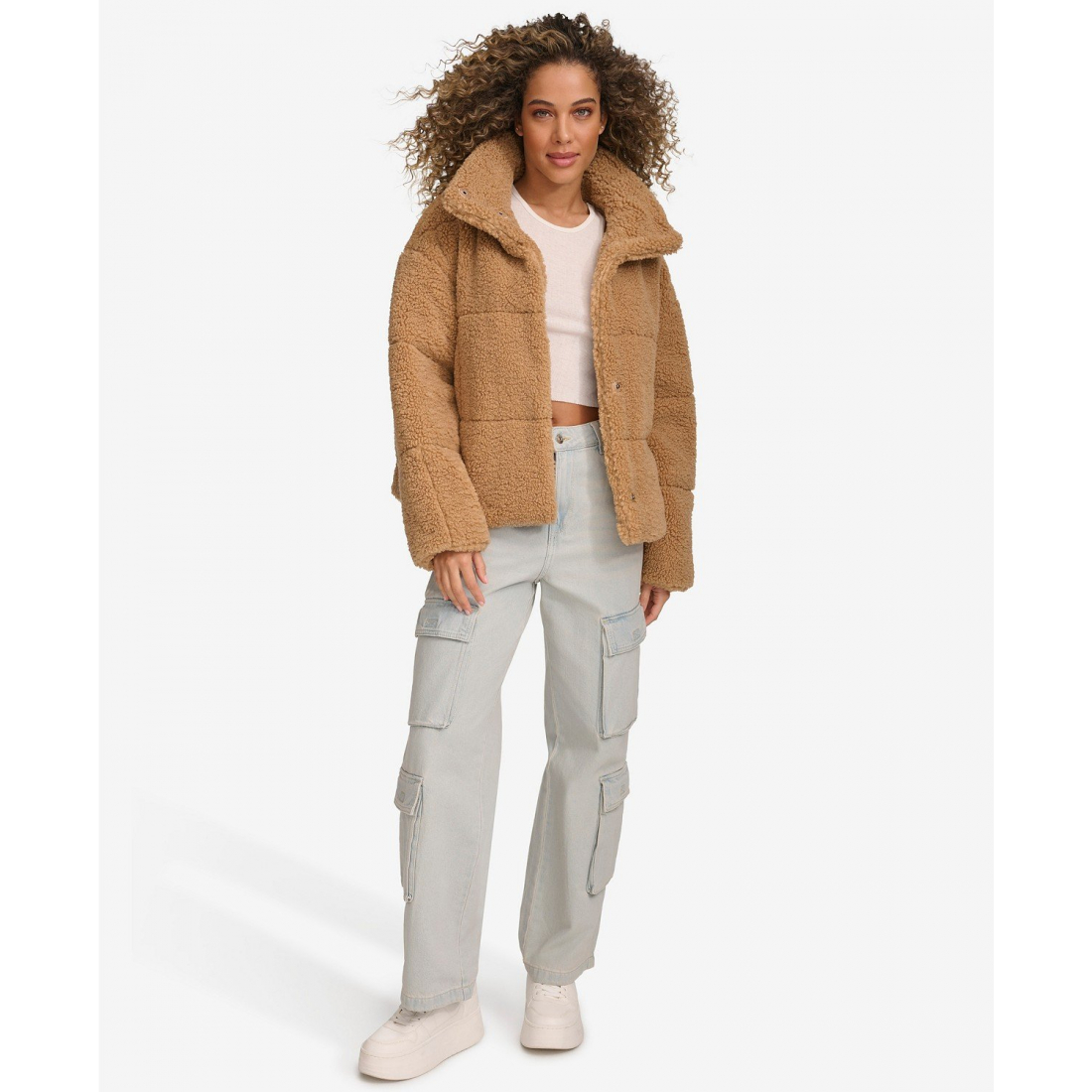 'Short Sherpa' Teddy-Mantel für Damen
