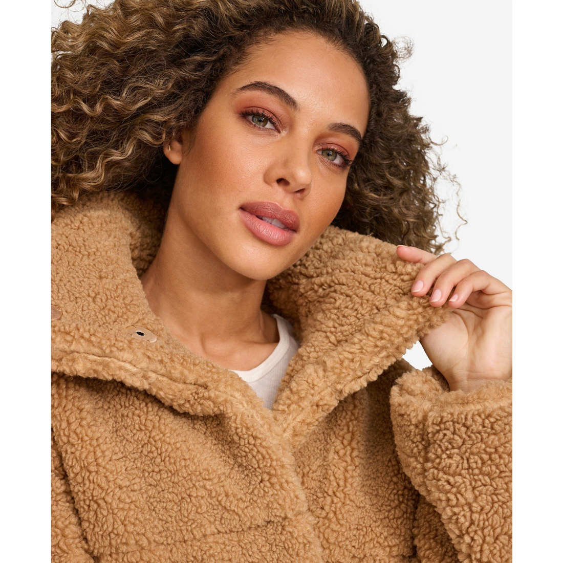 'Short Sherpa' Teddy-Mantel für Damen