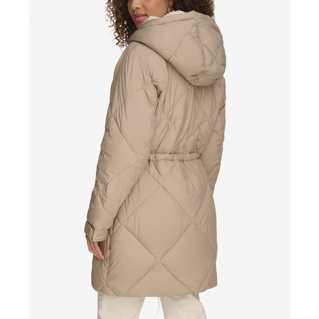 'Diamond Quilted Cinch Waist' Jacke für Damen