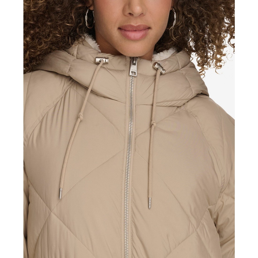 'Diamond Quilted Cinch Waist' Jacke für Damen
