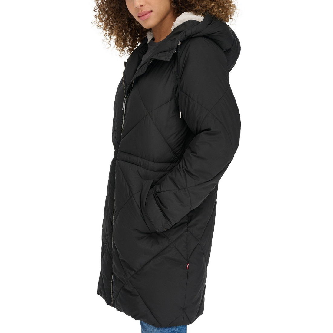 'Diamond Quilted Cinch Waist' Jacke für Damen