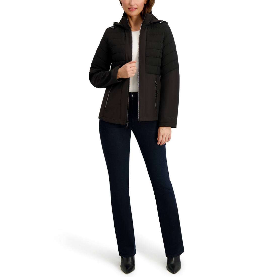 Manteau matelassé 'FleeceHooded Softshell' pour Femmes