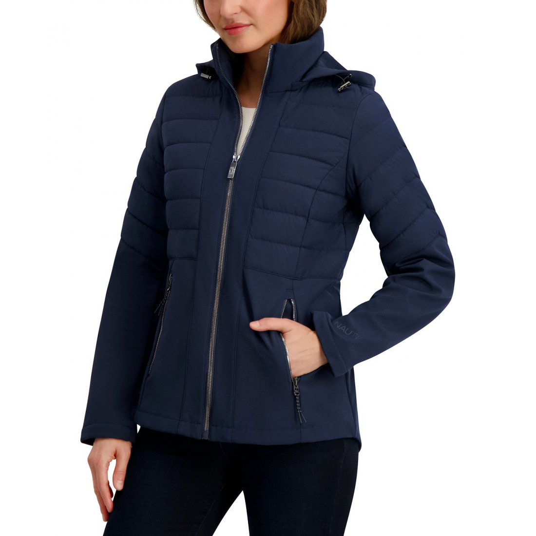 Manteau matelassé 'FleeceHooded Softshell' pour Femmes