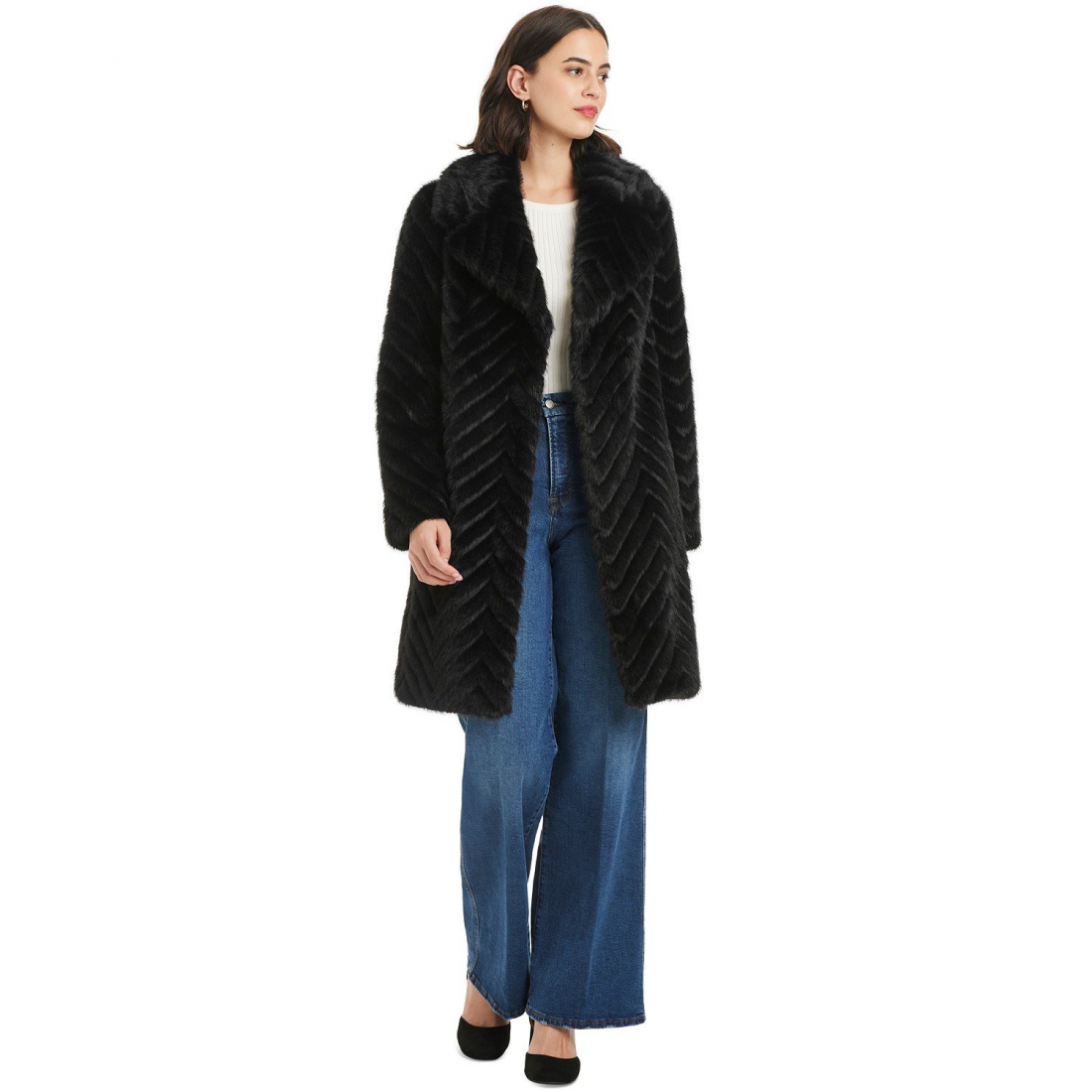 Manteau Teddy 'Chevron Textured' pour Femmes