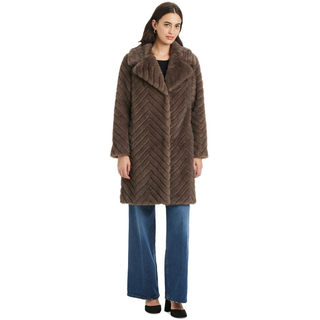 Manteau Teddy 'Chevron Textured' pour Femmes