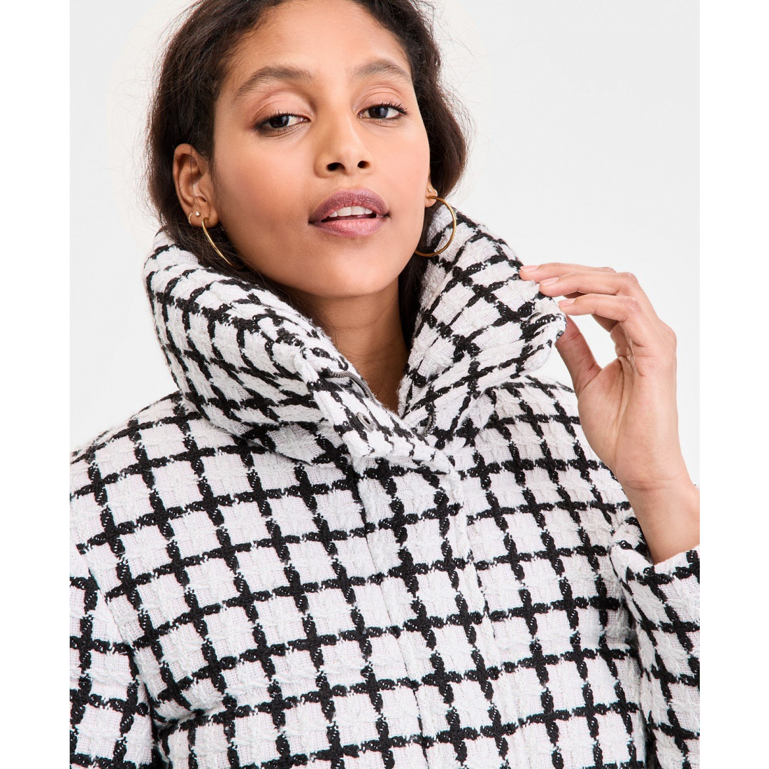 'Short Tweed' Puffermantel für Damen