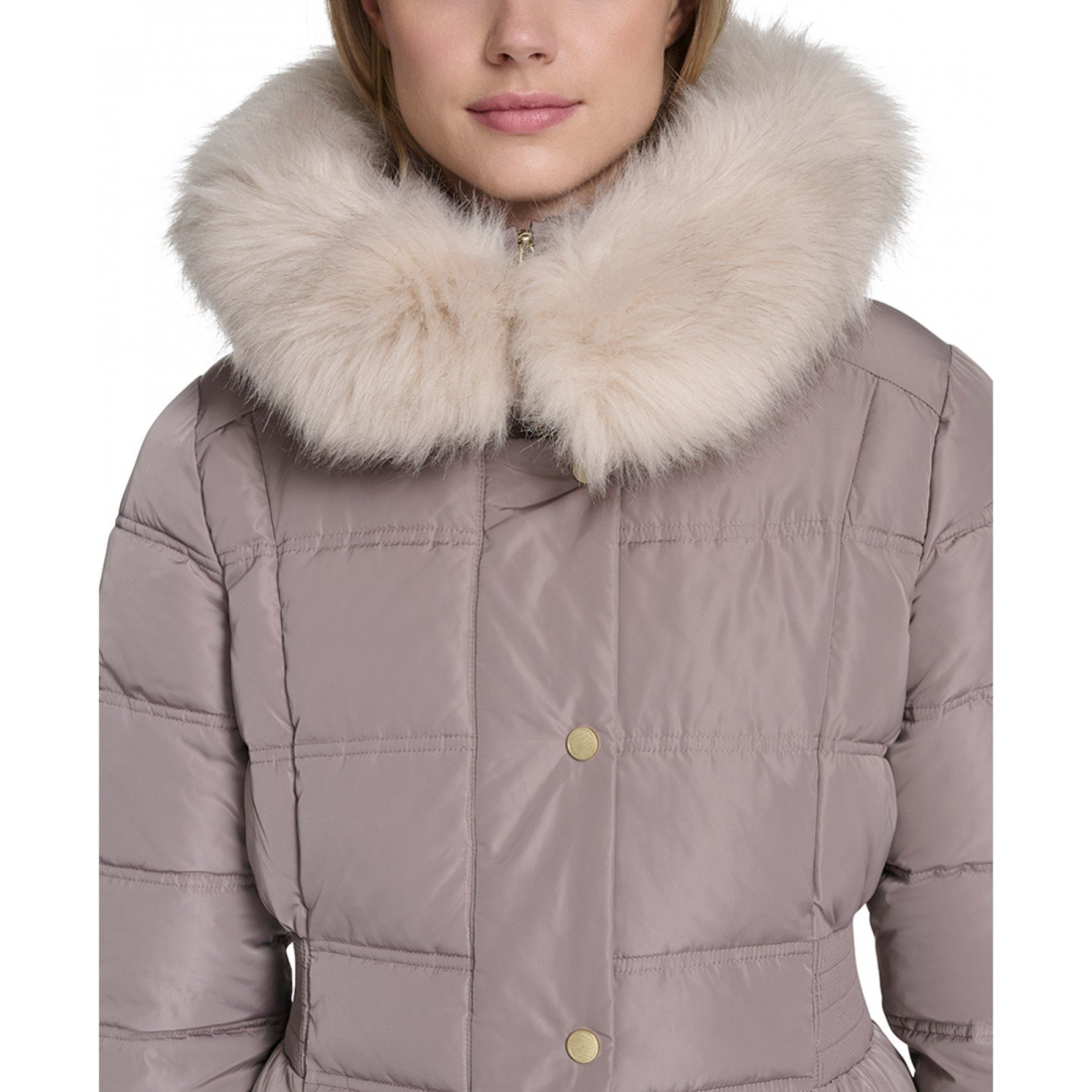 Manteau matelassé 'Trim Hood Zip-Front' pour Femmes