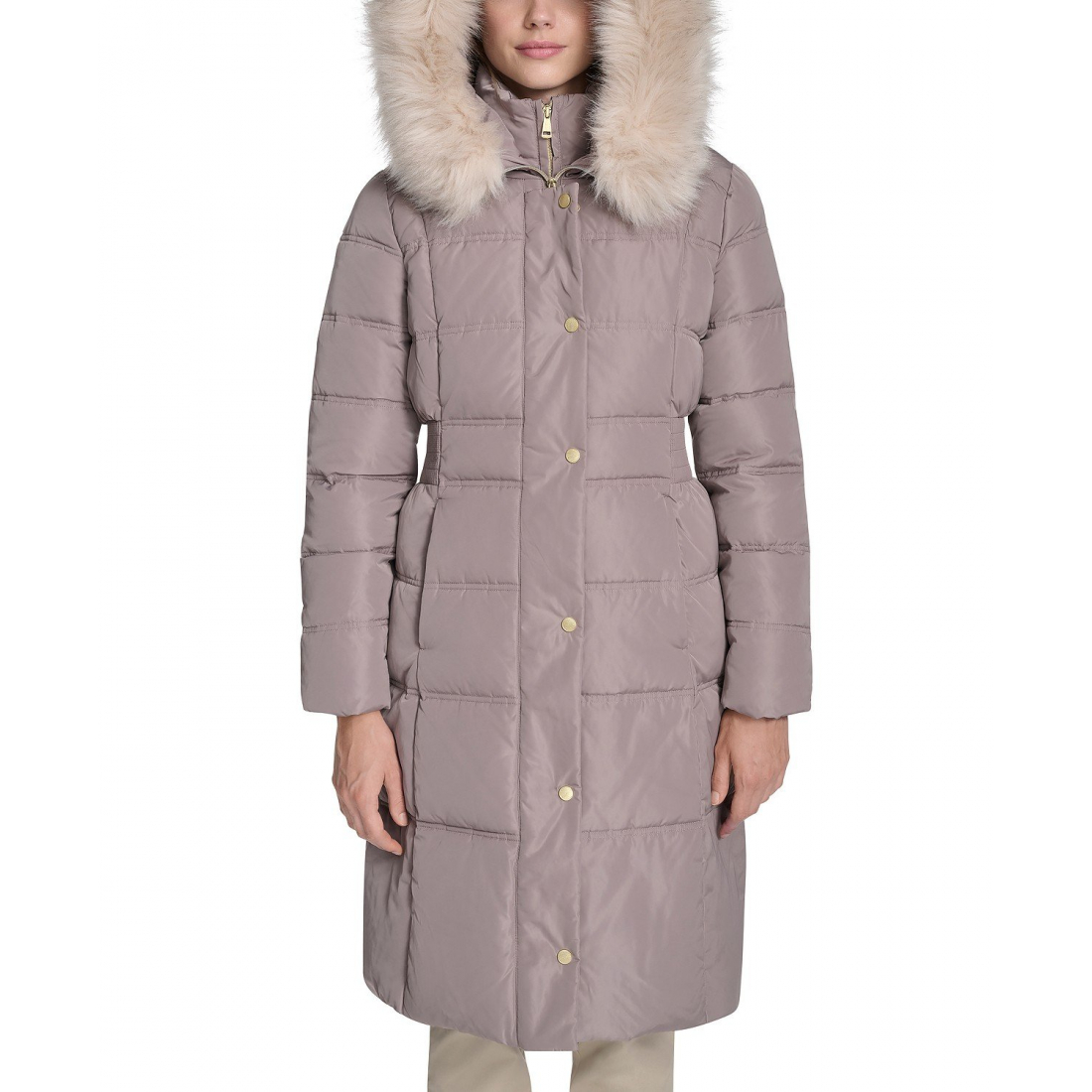 Manteau matelassé 'Trim Hood Zip-Front' pour Femmes