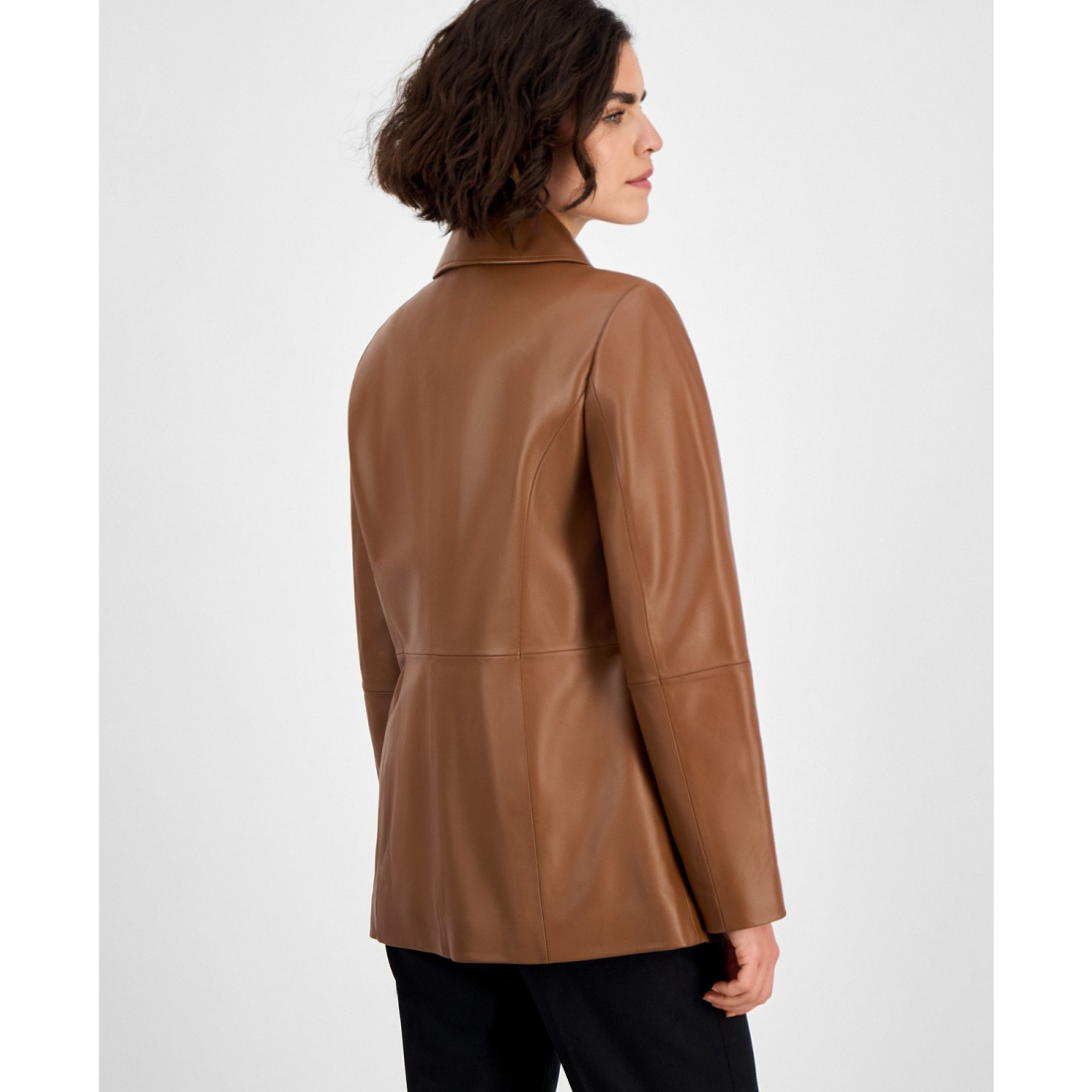 'Zip-Front' Lederjacke für Damen