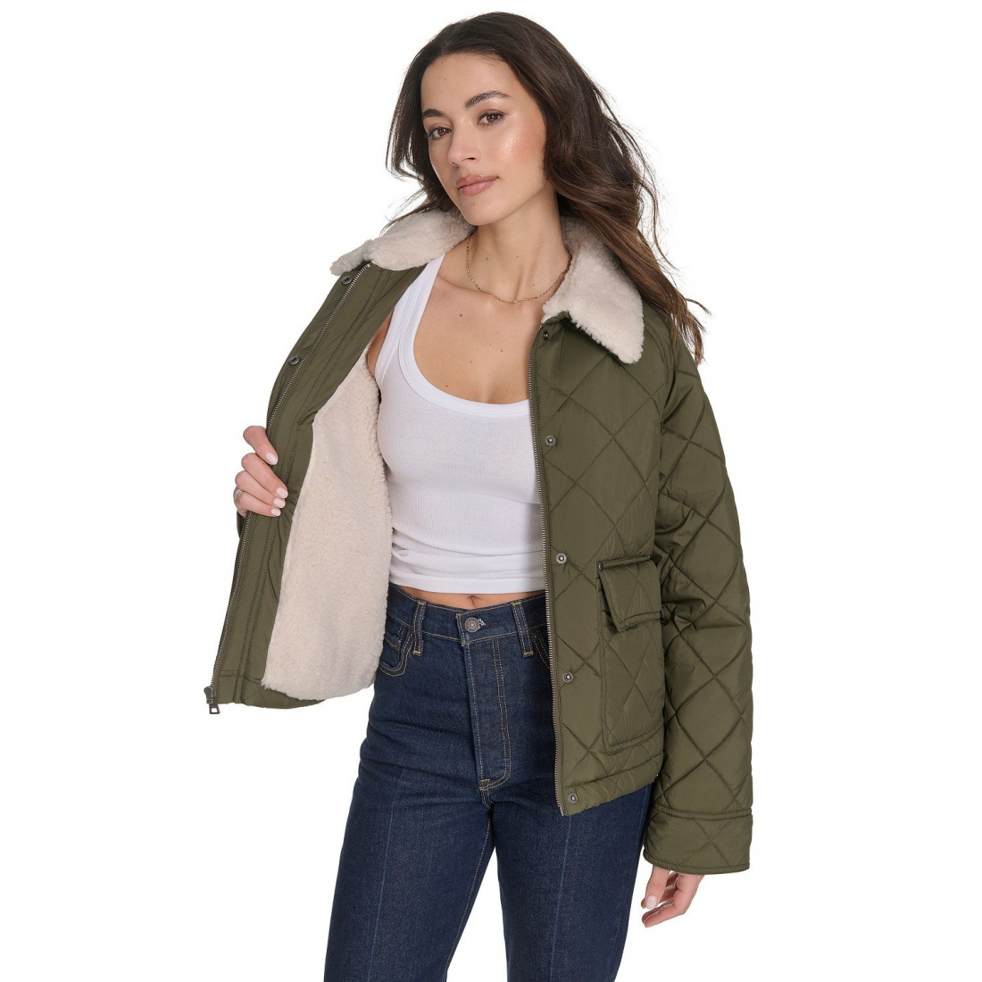 'Regular Diamond' Gesteppte Jacke für Damen