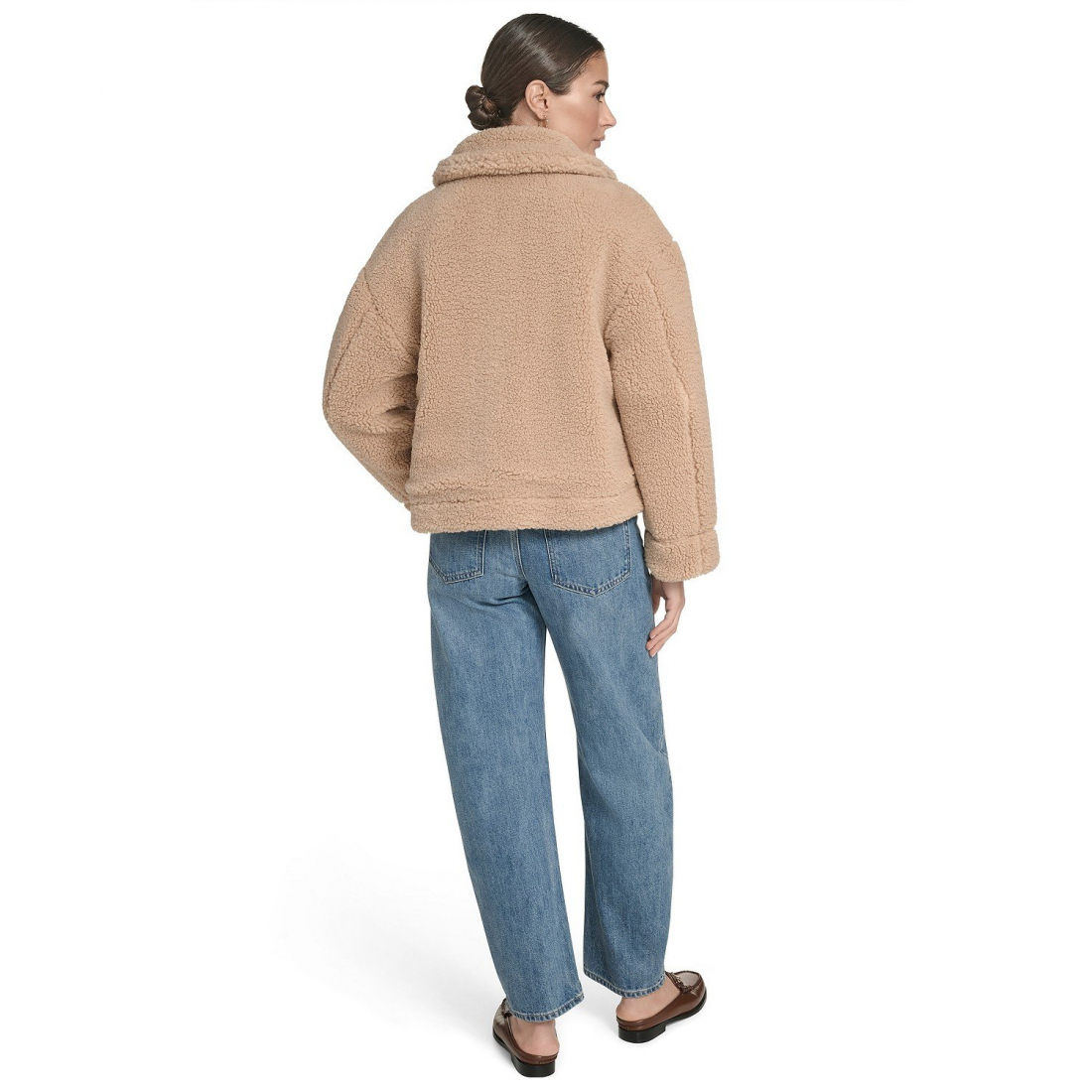 'Regular Reversible Sherpa To Faux' Lederjacke für Damen