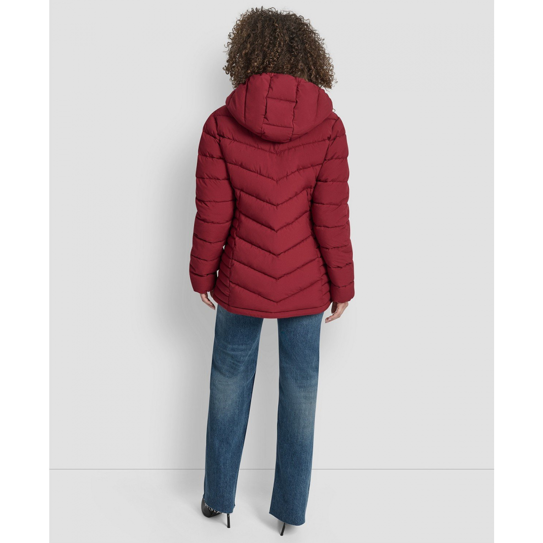 'Chevron-Quilted Full-Zip' Pufferjacke für Damen