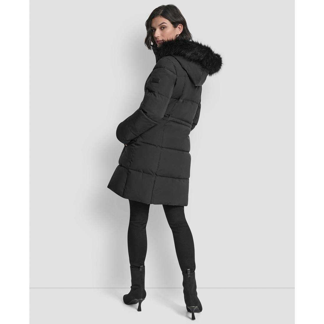 'Hooded Zipper' Puffermantel für Damen