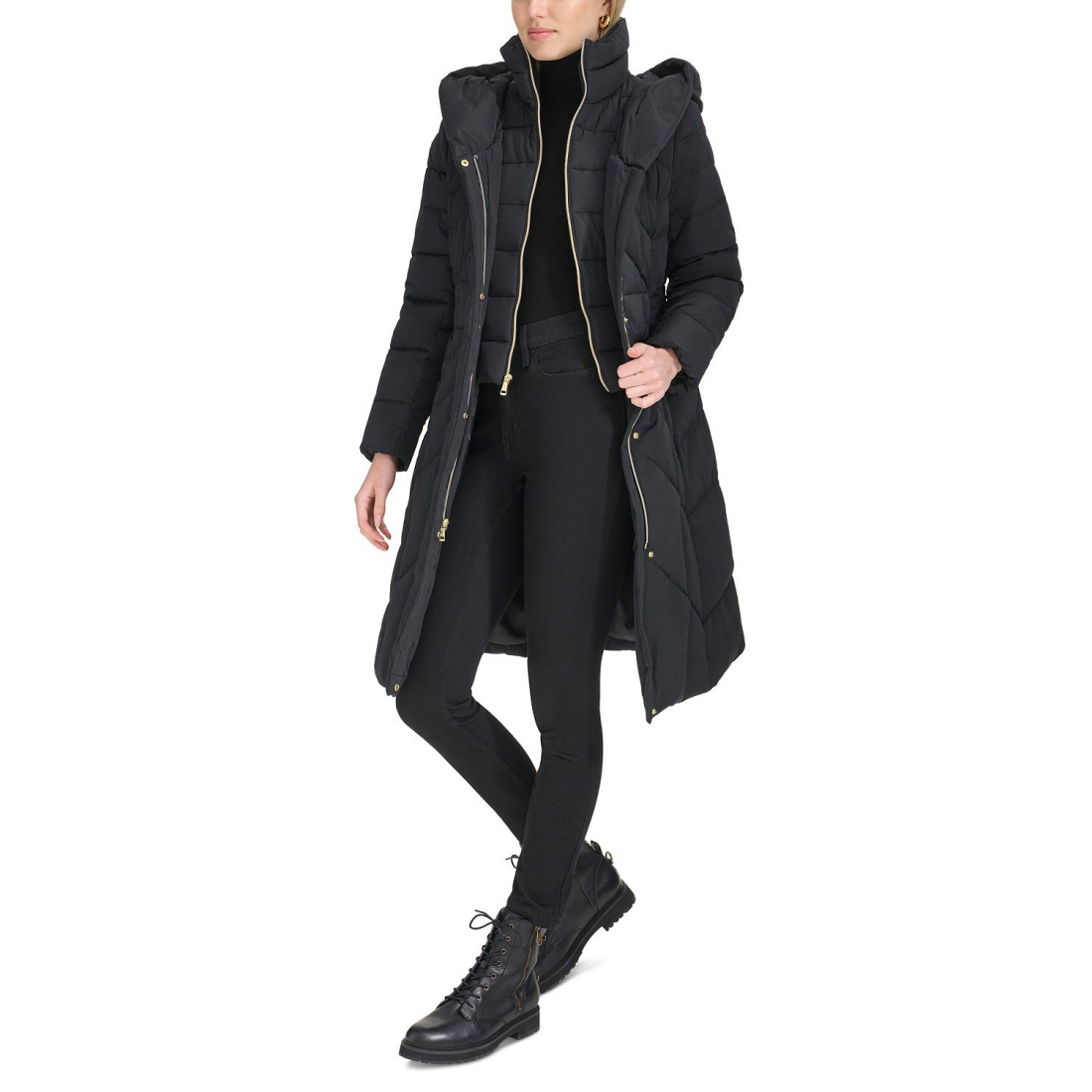 Manteau matelassé 'Bibbed Hooded' pour Femmes