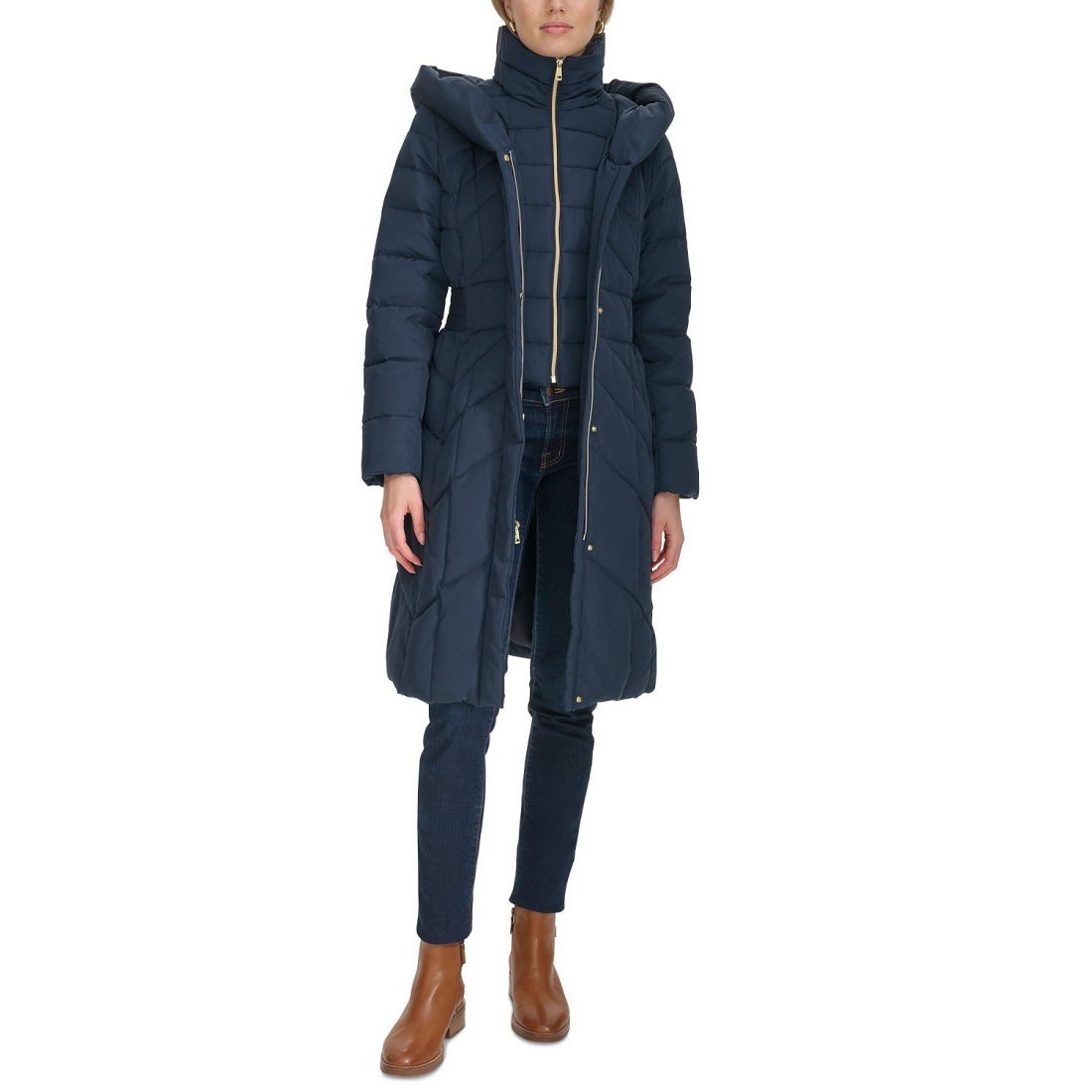 Manteau matelassé 'Bibbed Hooded' pour Femmes