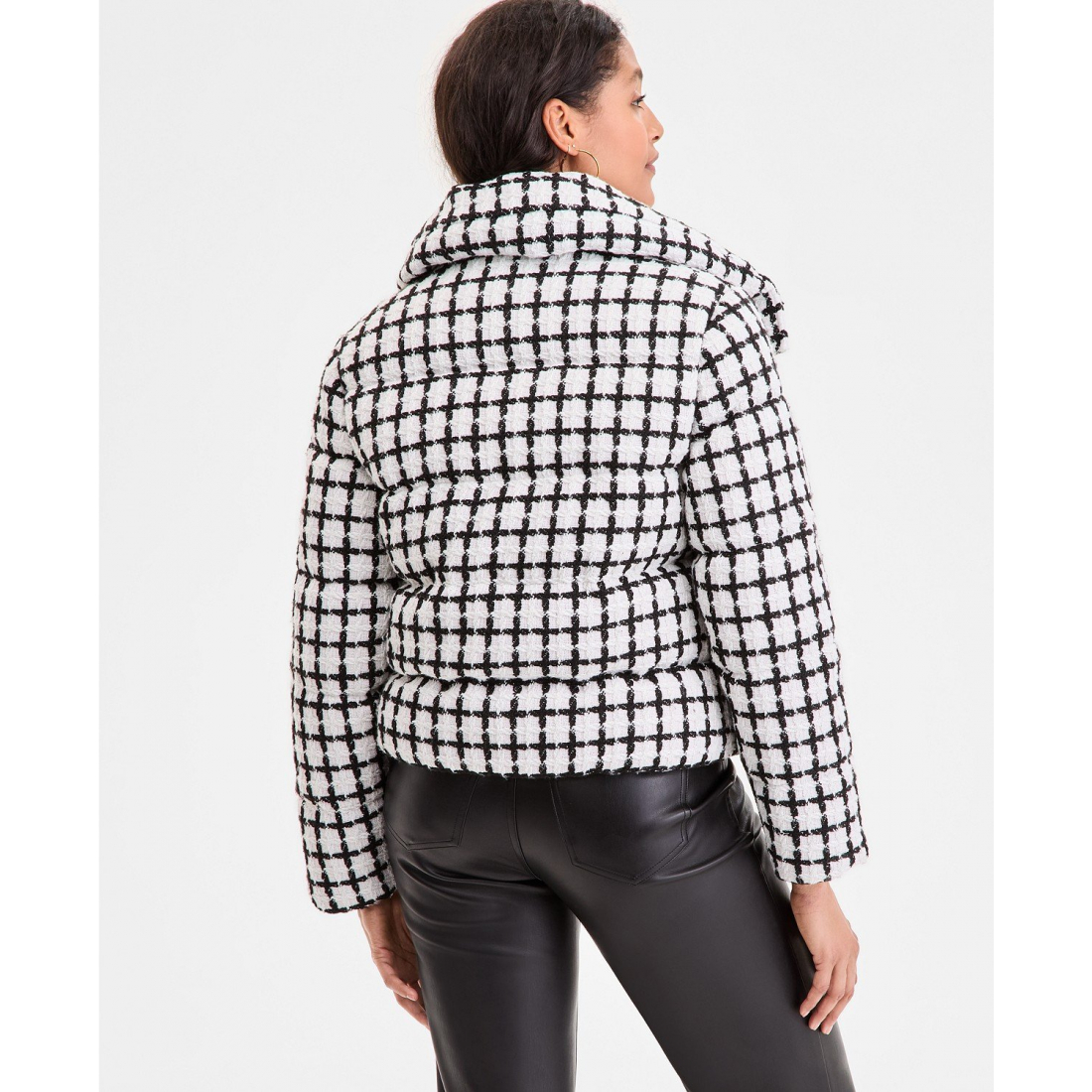 'Short Tweed' Puffermantel für Damen