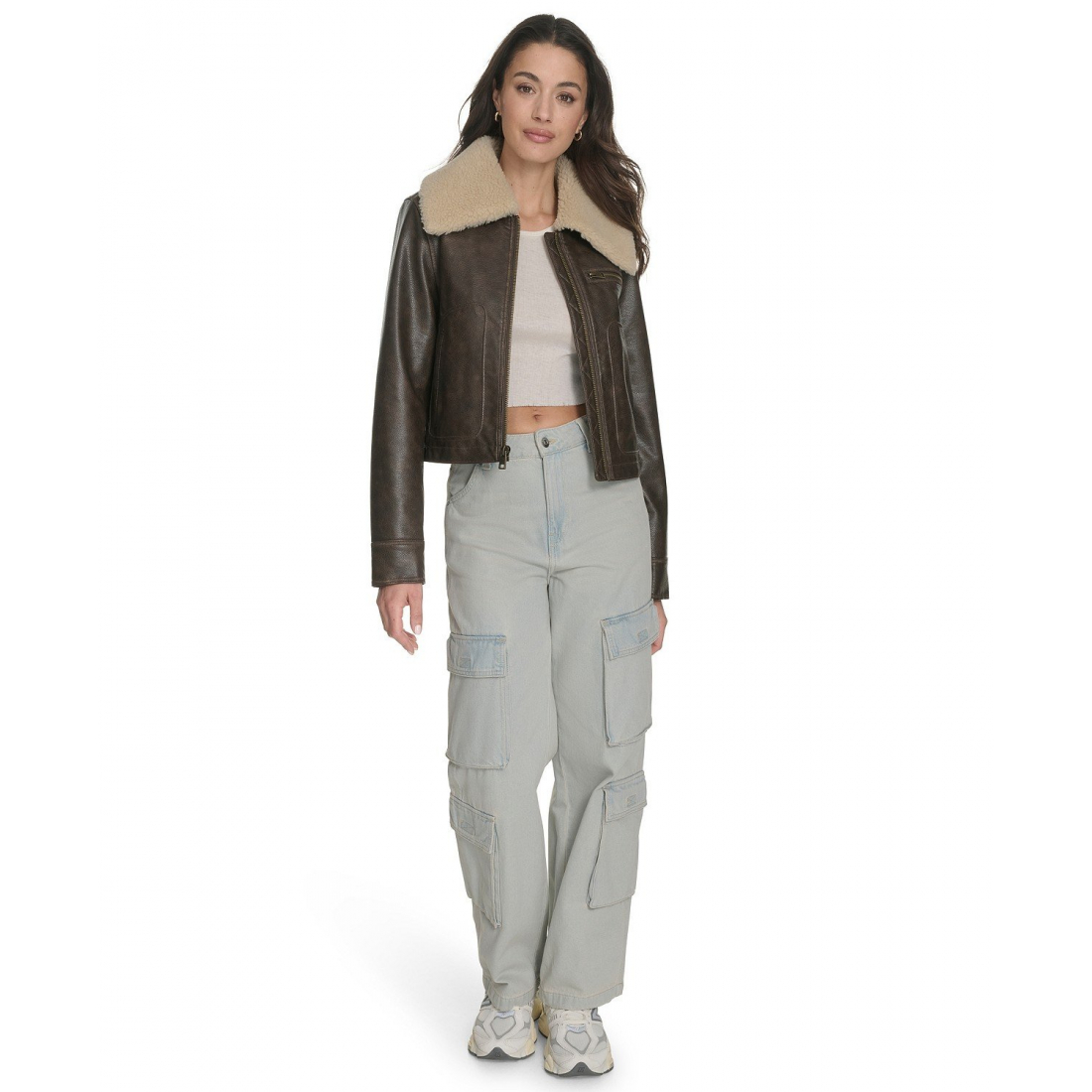 'Regular Faux' Lederjacke für Damen