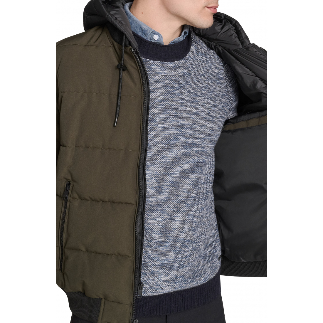 'Oxford Hooded Quilted' Bomberjacke für Herren
