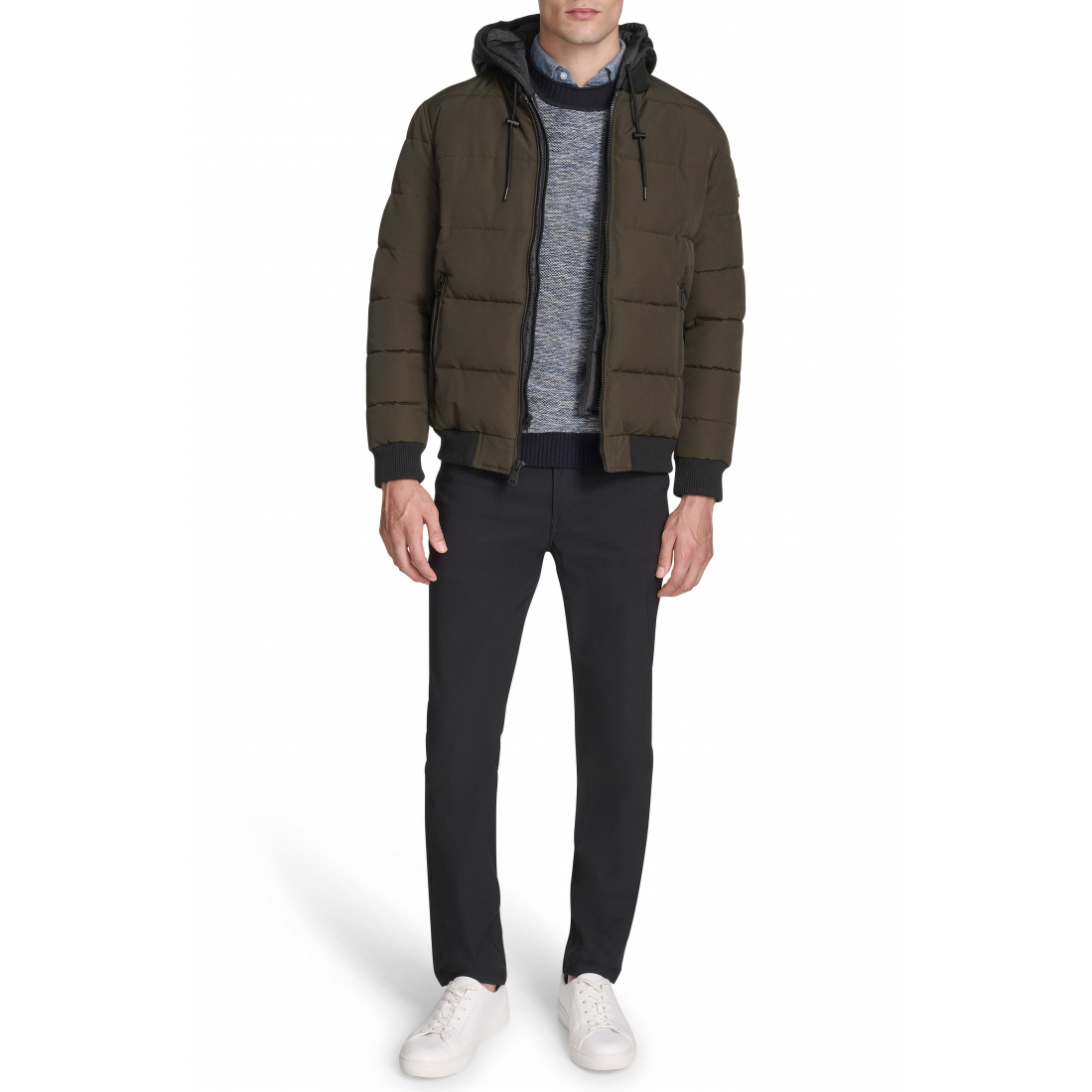 'Oxford Hooded Quilted' Bomberjacke für Herren