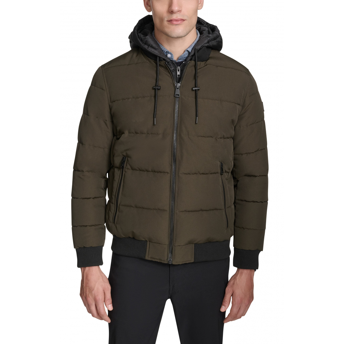 'Oxford Hooded Quilted' Bomberjacke für Herren