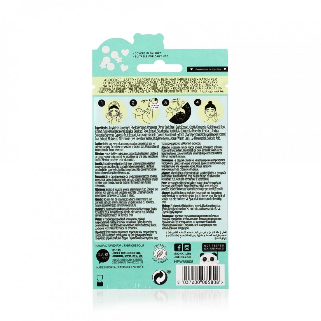 Patches 'SOS Clear Cover Blemish' - 18 Unités