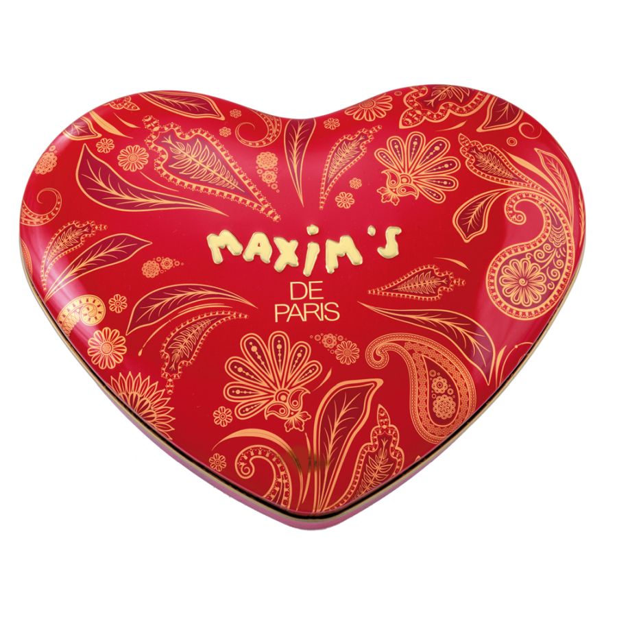 Grande Boîte Métal Coeur | 3 Variétés De Chocolat