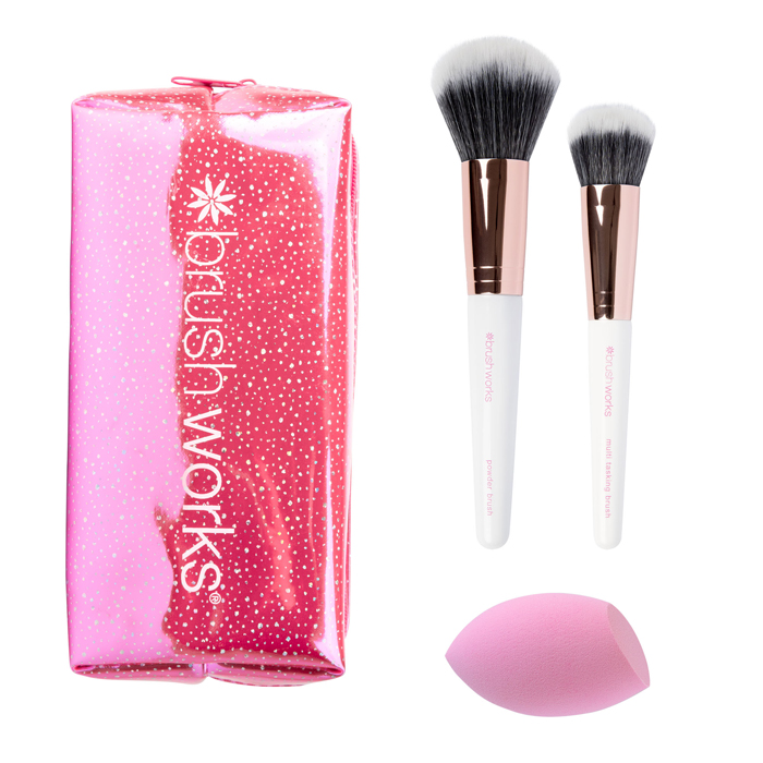 Set de maquillage 'Travel Brush & Sponge' - 4 Unités